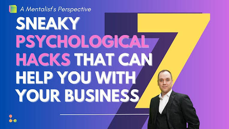 Mentalist Jeff Newman 7 Sneaky Psychological Hacks That Can Help You with Your Business - A Mentalist's Perspective performing at a corporate event